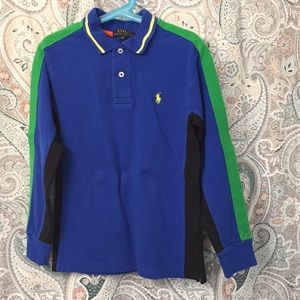 Boys polo long sleeve shirt.